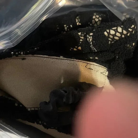 Susan Roselli For Vijack Black Lace Bodycon Long Sleeve Dress Sz 10 - Picture 8 of 8